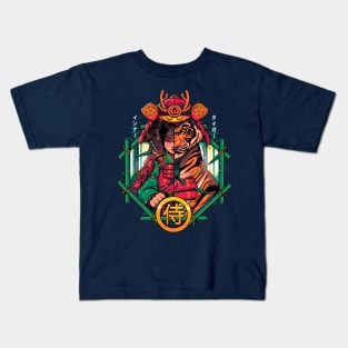 Inner Samurai Tiger Kids T-Shirt